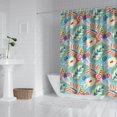 thumbnail image 3 of Boho Nordic Style Curtain 72x84 Inches Quick-Dry Polyester Bathroom Decor with Plastic Rings Vintage Earthy Look, 3 of 5