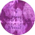 thumbnail image 1 of Ahgly Company Indoor Round Abstract Pink Modern Area Rugs, 7' Round, 1 of 4
