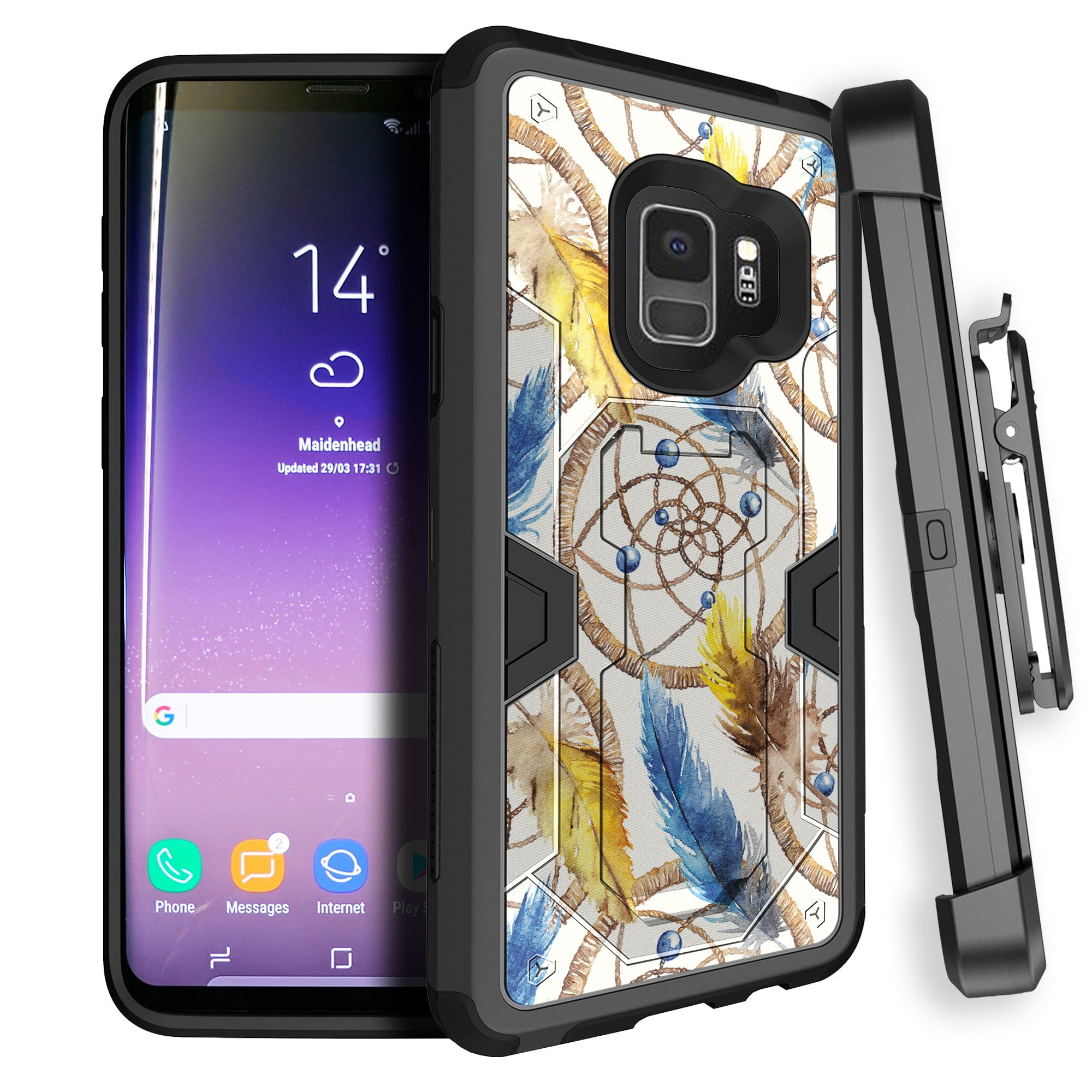 Samsung Galaxy S9 Phone Case MAX DEFENSE Rugged Samsung Galaxy S9 Phone Case by MINITURTLE [Shock