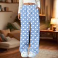 thumbnail image 2 of Yokua Women's Flannel Printed Fleece Pajama Pants Drawstring Comfortable Casual Pants with Pockets, 2 of 7