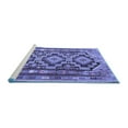 thumbnail image 2 of Ahgly Company Machine Washable Indoor Rectangle Southwestern Blue Country Area Rugs, 6' x 9', 2 of 4