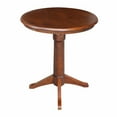 thumbnail image 6 of 30" Round Solid Wood Counter Height Pedestal Dining Table in Distressed Oak by International Concepts, 6 of 7