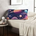 thumbnail image 6 of Picia Planet Pastel Galaxy Pattern Plush Pillow Case – Soft and Cozy Cushion Cover, Hypoallergenic Throw Pillow Case for Home Decor-20"x30", 6 of 6
