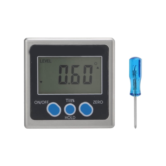 Nivel de Pantalla Digital, inclinómetro de transportador de buscador de ángulo electrónico magnético de 4x90 Grados, Pantalla Digital LCD, medición precisa(Magnético de un Solo Lado)