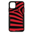 thumbnail image 1 of DistinctInk Custom SKIN / DECAL compatible with OtterBox Commuter for iPhone 11 Pro MAX (6.5" Screen) - Black Red Zebra Skin Stripes, 1 of 5