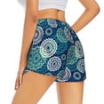 thumbnail image 3 of Haiem Bohemian Mandala Women's 2 in 1 Running Shorts - Lightweight Athletic Workout Gym Yoga Breathable Sports Shorts Liner with Phone Pockets-Small, 3 of 9