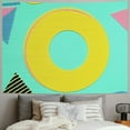 thumbnail image 2 of Autua Retro Yellow Circle Tapestry Wall Hanging Unique Style Graphic for Living Room Bedroom Farmhouse Dorm Decor Art, Various Sizes Available 50x40inch, 2 of 6