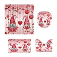 thumbnail image 2 of KCEHTA 4 Pcs Valentine's Day Shower Curtain Set with Non Slip Rugs Toilet Lid Cover U Shape Bath Mat Love Heart Shower Curtain Valentines Bathroom Decor, 2 of 6