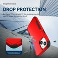thumbnail image 4 of Dteck for iPhone 15 Case, Slim Pocket-Friendly Hybrid Silicone Bumper Shockproof Tough Rugged Case,Red, 4 of 6