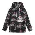 thumbnail image 3 of Kuromi And My Melody Hoodie 3D Print Pullover Hooded Long Sleeve Sweatshirts Tops Blouse with Pocket for Boys Girls L, 3 of 6