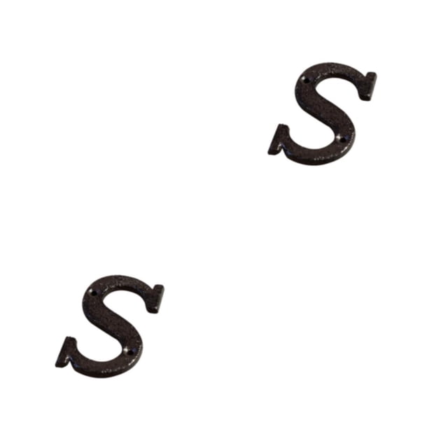 Letras de metal Billuyoard negro decoración para puertas 2Conjunto