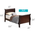 thumbnail image 4 of Glory Furniture Louis Phillipe Twin Bed in Cappuccino Color, 4 of 7