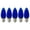 blue, variant on EZLS Cool White Faceted C9 LED Replacement Christmas Bulbs, 5 Pack