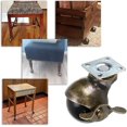 thumbnail image 5 of Rueda de Bola de Bronce, Ruedas de Bola de 50 mm, Ruedas de Bola Redondeadas con Freno, Reemplazo para Muebles, Sofás, Sillas, Gabinetes, 4 Piezas, 5 of 5