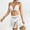 White, variant on Women's Beachwear Solid Color Bikini Set With Fringe Skirt 2 Piece