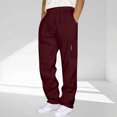 thumbnail image 6 of MELDVDIB Mens Sweatpants Drawstring Elastic Waisted Baggy Straight Leg Lounge Pants Fashion Casual Solid Color Jersey Pants with Side Zipper Pocket, 6 of 6