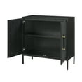 thumbnail image 2 of Hopper Studio Sophia Wooden 2-Door Accent Cabinet, Black with Rattan Doors and Adjustable Shelf, 2 of 8