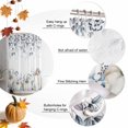 thumbnail image 5 of Shower Curtain 72"W x 78"L Autumn Thanksgiving White Pumpkins Leaves Fabric Shower Curtains Set with Hooks Water Repellent Bathroom Curtains Machine Washable Bathroom Accessories, 5 of 6