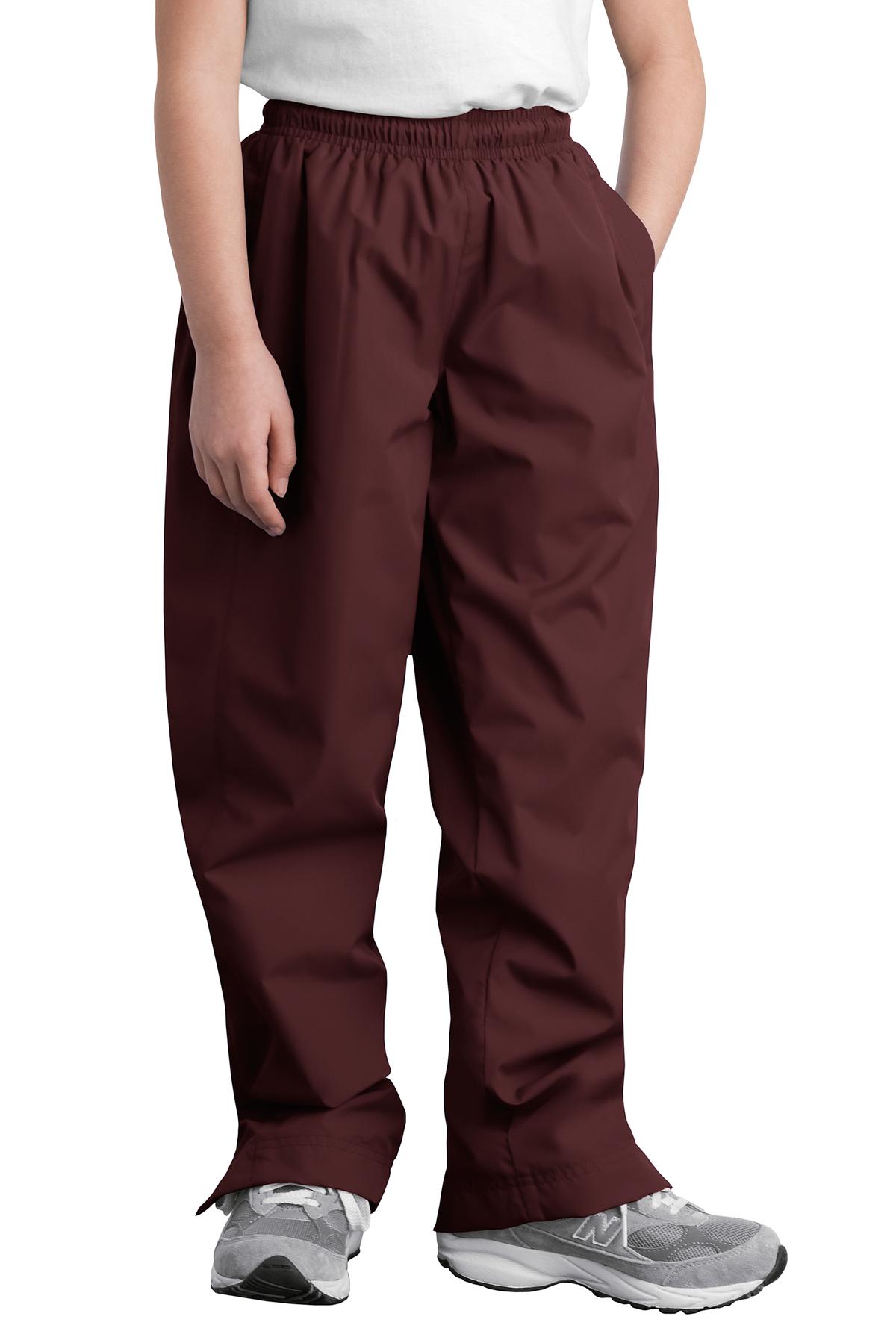 Sport-Tek Youth Wind Pant-L (Maroon 