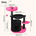 thumbnail image 4 of Cat Tree 33" Black Pink Flower Cat Tower for Indoor Cats, Scratching Post with Comfy Hammock, Cat Condo for Kittens Adult Cats, Halloween Gothic, 4 of 11