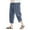 Navy, variant on Capri Pants for Men Solid Color Elastic Waist Pants with Pockets Casual Summer Outdoor Relaxed Fit Capris