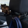 thumbnail image 2 of Car Seat Hooks for Purses and Bags with Phone Holder, Universal Car Headrest Hanger Hook with Lock, 360° Rotating Headrest Hooks, 2in Car Headrest Hoo, 2 of 5