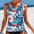 thumbnail image 2 of Tankini de cuello alto Tops Traje de baño Tops para mujer Control de barriga Tank Tops Trajes de baño Fridja  nalpqowj55079, 2 of 7