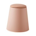 thumbnail image 3 of Taburete de almacenamiento con asiento acolchado redondo, taburete para cambiar zapatos, taburete de tocador, taburete para dormitorio, entrada, Rosa, 3 of 8