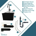 thumbnail image 5 of Tehila Floating Utility Sink Kit with Matte Black Pull-down Faucet for Laundry Room Installation, 5 of 9