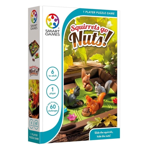 Juego De Destreza Ardillas 60 Retos Lógica Smart Games Smart Games Squirrels Go Nuts!