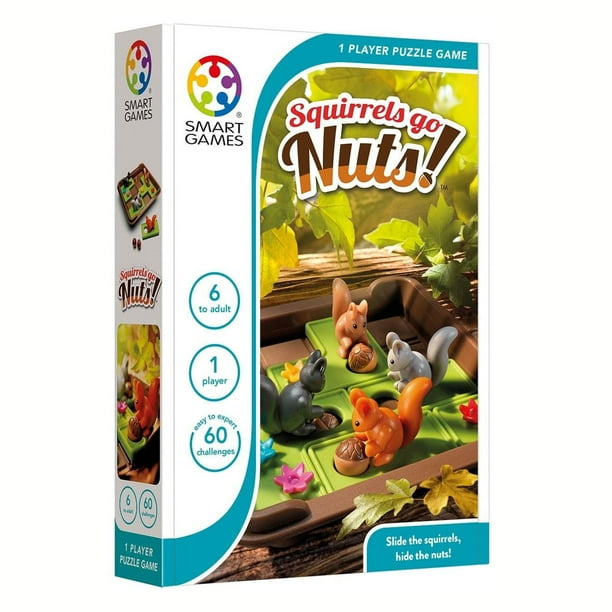 Juego De Destreza Ardillas 60 Retos Lógica Smart Games Smart Games Squirrels Go Nuts!