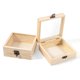 thumbnail image 1 of 2 cajas pequeñas de madera con tapa, caja de regalo de madera sin terminar de 4,7'' x 4,7'' x 2'' con tapa de vidrio, caja pequeña para regalo y decoración del hogar, 1 of 5