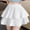 #6White, variant on Byworldtasic Womens Solid Color Skirts Women's Mini Skirt Flowy High Waisted Ruffle Hem Short Skirts Cute Boho A-Line Layered Skater Skirt