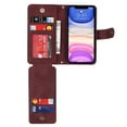 thumbnail image 5 of ELEHOLD Luxury Wallet Case for iPhone 13 Pro (6.1") Card Slots Zipper Purse Stand Function with Crossbody Strap Wrist Strap PU Leather Shockproof Case for iPhone 13 Pro,Winered, 5 of 8