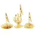 thumbnail image 3 of Soporte para incienso shopsuntek con clip metálico para espirales de incienso, dorado, estilo budista para yoga Loto, 3 of 4