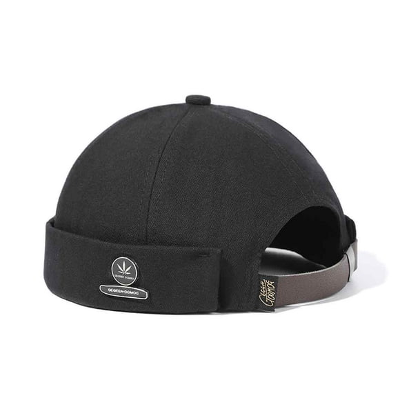 Men Hats Cap Hats Beanie Sailor Cap Worker Hat Rolled Cuff Retro Brimless Hat with Adjustable