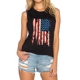 thumbnail image 3 of LAZYCHILD American Flag Tank Tops Women Patriotic Shirt USA Flag Stars Stripes Print Sleeveless 4th of July Tee, 3 of 7