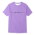 thumbnail image 4 of Girls Short Sleeve T-Shirt Summer Letter Printed Cotton Top 3 Pack, 4 of 4
