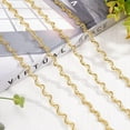 thumbnail image 6 of 25Yards 0.3inch Polyester Gold Lace Trim Ribbon Wave Pattern Gimp Braid Trim Embellishment for Sewing Curtain Slipcover Bag, 6 of 8