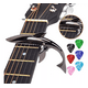 thumbnail image 2 of Capotraste Capo Para Guitarra Acústica Con 6 Pcs Púas Negro Delfin, 2 of 5