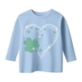 thumbnail image 4 of CONZONE St. Patrick'S Day Toddler Baby Girls T Shirts 3/4 Sleeve Fashion Clover Graphic Tee Shirt for Girls Crew Neck Soft Loose Childrens Spring Tops, 4 of 4
