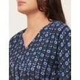 thumbnail image 5 of Moomaya Sleepwear, Printed Kaftan Top Pajama Set, Loose Fit Loungewear, 2 Pc Nightsuit, 5 of 9