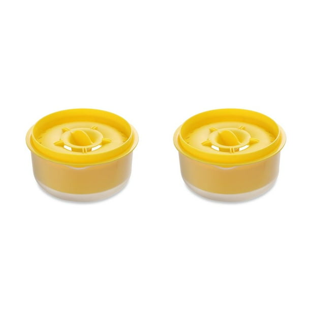 Bearachild Separador de huevos, soporte de gran capacidad, tamiz de filtro, huevos, yema blanca, divisor reciclado, separación para hornear, cocina, Amarillo 2piezas Bearachild CBP209323