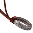 thumbnail image 2 of Collar con colgante de anillo grabado de Nathan Drake de Uncharted 4 con cadena de cuero marrón ajustable (unisex), 2 of 5
