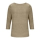 thumbnail image 5 of HongQid 3/4 Length Sleeve Womens Dressy Casual Tops Round Neck Tunic Shirts Summer Spring Fall Clothes, 5 of 5
