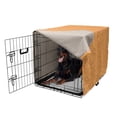 thumbnail image 5 of Abstract Dog Crate Cover, Repetitive Origami Inspired Knots Retro Look Geometric Pattern, Easy to Use Pet Kennel Cover Small Dogs Puppies Kittens, 7 Sizes, Mustard Pastel Pink, by Ambesonne, 5 of 6
