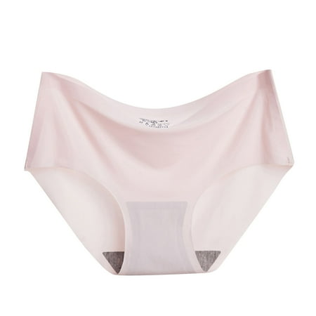 

DNDKILG Stretch Seamless Panties Underwear Low Rise Seamless Briefs Invisible Comfort Hipster for Women Pink M