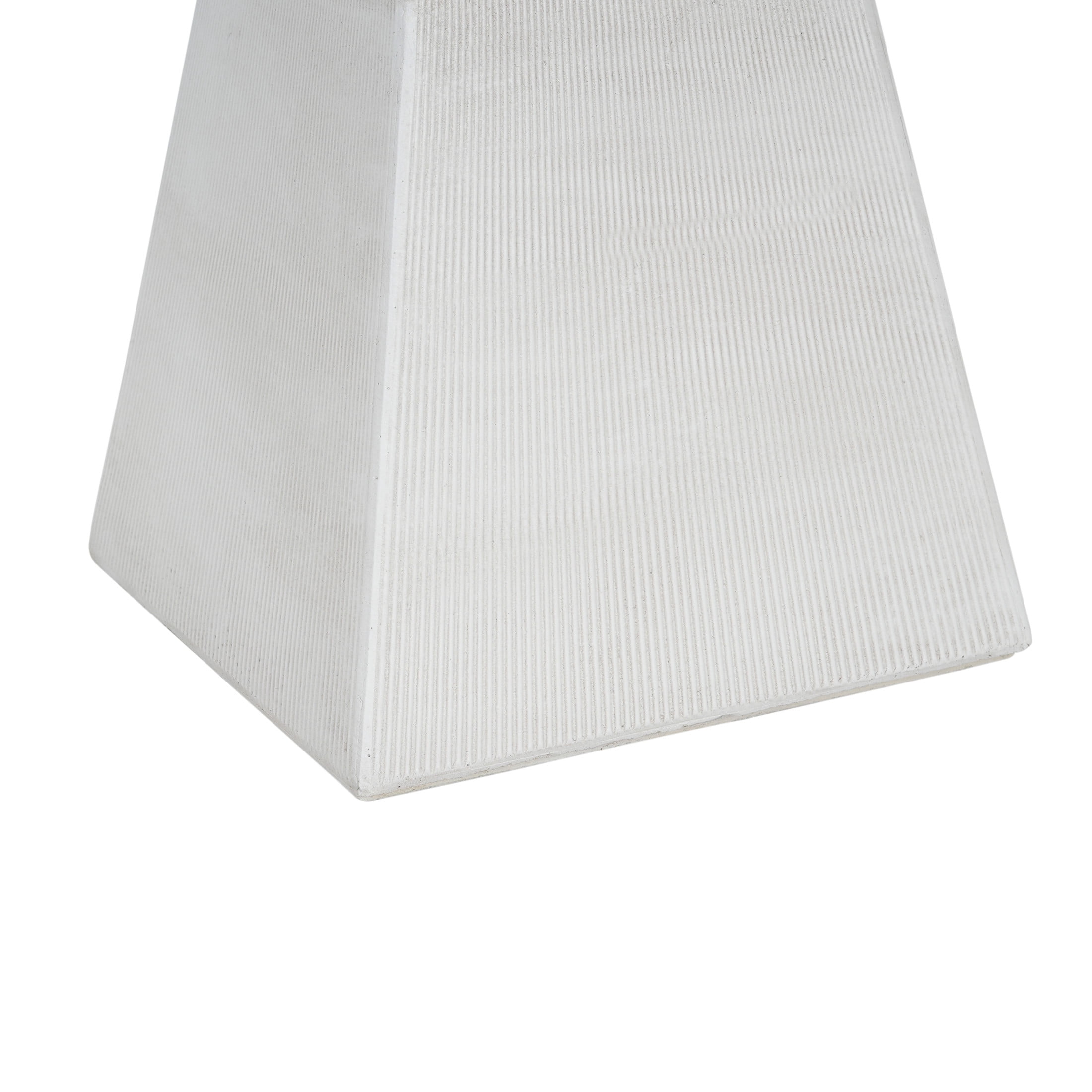 Christopher Knight Home Antique-Textured Lightweight Concrete Outdoor Accent Side Table, White