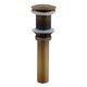 thumbnail image 1 of Tapón Emergente Retro Desagüe Del Fregadero Sin Rebosadero Latón Bronceado Válvula De Drenaje Del Fregadero Universal Sifón De Lavabo Sin Orificio De Rebosadero Pulido,6*21cm, 1 of 5