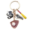 thumbnail image 1 of Guante de béisbol deportivo con forma de llavero, bate y zapatos, 1 of 3
